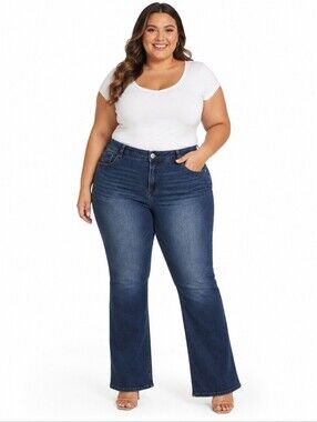 Democracy Plus Size Jeans in Dark Blue Wash Women's Size 24